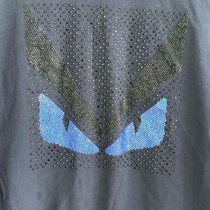 Fendi t shirt with tiny stones